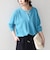 SHIPS Colors:〈手洗い可能〉ペーパー ライク ヘンリーネック 2WAY ニット◆