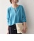 SHIPS Colors:〈手洗い可能〉ペーパー ライク ヘンリーネック 2WAY ニット◆