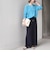 SHIPS Colors:〈手洗い可能〉ペーパー ライク ヘンリーネック 2WAY ニット◆