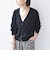 SHIPS Colors:〈手洗い可能〉ペーパー ライク フリンジ ポケット カーディガン◆