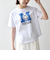 《予約》【SHIPS any別注】THE KNiTS: ラウンドヘム プリント ショート TEE 26SS