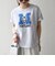 【SHIPS any別注】THE KNiTS:〈洗濯機可能〉ラウンドヘム プリント ショート TEE