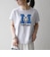 【SHIPS any別注】THE KNiTS:〈洗濯機可能〉ラウンドヘム プリント ショート TEE