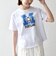 【SHIPS any別注】THE KNiTS:〈洗濯機可能〉ラウンドヘム プリント ショート TEE