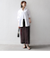 《予約》SHIPS any:〈手洗い可能〉リネンミックス Iライン フリル イージー スカート