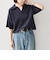 SHIPS Colors:〈手洗い可能〉パイル スキッパー 5分袖 ニット◇