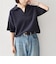 SHIPS Colors:〈手洗い可能〉パイル スキッパー 5分袖 ニット◇