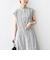 《予約》【WEB限定】〈手洗い可能〉ストライプ サイド タック ワンピース