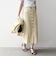 《予約》SHIPS any:〈洗濯機可能〉リネンミックス ボタン デザイン タイト スカート