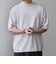 SHIPS any:〈手洗い可能〉ハイゲージ リネン ミックス サマーニット モックネック Tシャツ 26SS◆