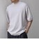 SHIPS any:〈手洗い可能〉ハイゲージ リネン ミックス サマーニット モックネック Tシャツ 26SS◆
