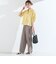 SHIPS Colors:〈洗濯機可能〉ユーロリネン (EURO Linen) ボクシー パフスリーブ シャツ◇