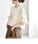 《予約》quaranciel:〈手洗い可能〉リネン ミックス ノーカラー ドロスト ブルゾン