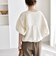 《予約》quaranciel:〈手洗い可能〉リネン ミックス ノーカラー ドロスト ブルゾン