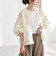 《予約》quaranciel:〈手洗い可能〉リネン ミックス ノーカラー ドロスト ブルゾン