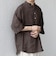SHIPS any:〈洗濯機可能〉ピュアリネン バンド スキッパー ハーフスリーブ プルオーバー シャツ 26SS◆