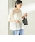 《予約》〈手洗い可能〉麻混 シアー ティアード ショート スリーブ プルオーバー