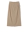 《予約》〈手洗い可能〉麻混 ベルト付 ウエストタック ナロー スカート