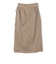 《予約》〈手洗い可能〉麻混 ベルト付 ウエストタック ナロー スカート