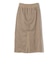 《予約》〈手洗い可能〉麻混 ベルト付 ウエストタック ナロー スカート