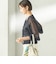 《予約》〈手洗い可能〉麻混 シアー Vネック カーディガン