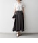 《予約》SHIPS any:〈洗濯機可能〉ツイル アウト シーム イージー ギャザー スカート