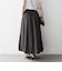 《予約》SHIPS any:〈洗濯機可能〉ツイル アウト シーム イージー ギャザー スカート