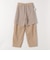 《予約》quaranciel:〈洗濯機可能〉コットン ベルト ハイウエスト テーパード パンツ