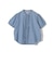 《予約》【WEB限定】〈手洗い可能〉ライト オンス フリル デニム 半袖 シャツ