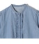 《予約》【WEB限定】〈手洗い可能〉ライト オンス フリル デニム 半袖 シャツ