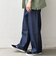 SHIPS any: ライト メッシュ デニム 1タック リラックス パンツ (セットアップ対応)◆