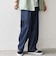 SHIPS any: ライト メッシュ デニム 1タック リラックス パンツ (セットアップ対応)◆