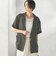 〈手洗い可能〉麻調 メッシュ ジャケット シャツ