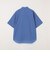 SHIPS any: JAPAN MADE ブルー ストライプ/ソリッド レギュラーカラー 半袖 シャツ◆
