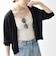 《予約》SHIPS any:〈手洗い可能〉リネン ミックス Vネック ショート シアー カーディガン 2