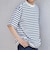 SHIPS any:〈洗濯機可能〉デザイン リブ ベーシック ボーダー Tシャツ◆