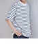 SHIPS any:〈洗濯機可能〉デザイン リブ ベーシック ボーダー Tシャツ◆