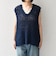 SHIPS Colors:〈手洗い可能〉チュールヤーン ミックス Vネック ベスト
