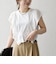 《予約》SHIPS any:〈洗濯機可能〉フリル コンビ ノースリーブ TEE