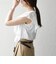 SHIPS any:〈洗濯機可能〉フリル コンビ ノースリーブ TEE