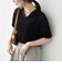 SHIPS any:〈手洗い可能〉シアー ジャカード スキッパー ポロ ニット