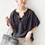 《予約》【WEB限定】〈手洗い可能〉バルーン スリーブ 裾 ドロスト ブラウス