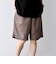 SHIPS any:〈UVカット〉FUTURE LINEN CANVAS リネンライク イージー ショーツ◆