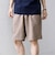 SHIPS any:〈UVカット〉FUTURE LINEN CANVAS リネンライク イージー ショーツ◆