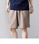 SHIPS any:〈UVカット〉FUTURE LINEN CANVAS リネンライク イージー ショーツ◆