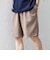 SHIPS any:〈UVカット〉FUTURE LINEN CANVAS リネンライク イージー ショーツ◆