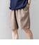 SHIPS any:〈UVカット〉FUTURE LINEN CANVAS リネンライク イージー ショーツ◆
