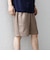 SHIPS any:〈UVカット〉FUTURE LINEN CANVAS リネンライク イージー ショーツ◆