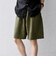 SHIPS any:〈UVカット〉FUTURE LINEN CANVAS リネンライク イージー ショーツ◆