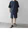 SHIPS any:〈UVカット〉FUTURE LINEN CANVAS リネンライク イージー ショーツ◆